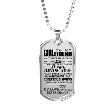 To My Girlfriend Dog Tag Necklace - Personalized Gift Idea for Girlfriend from Boyfriend so-wmen-03